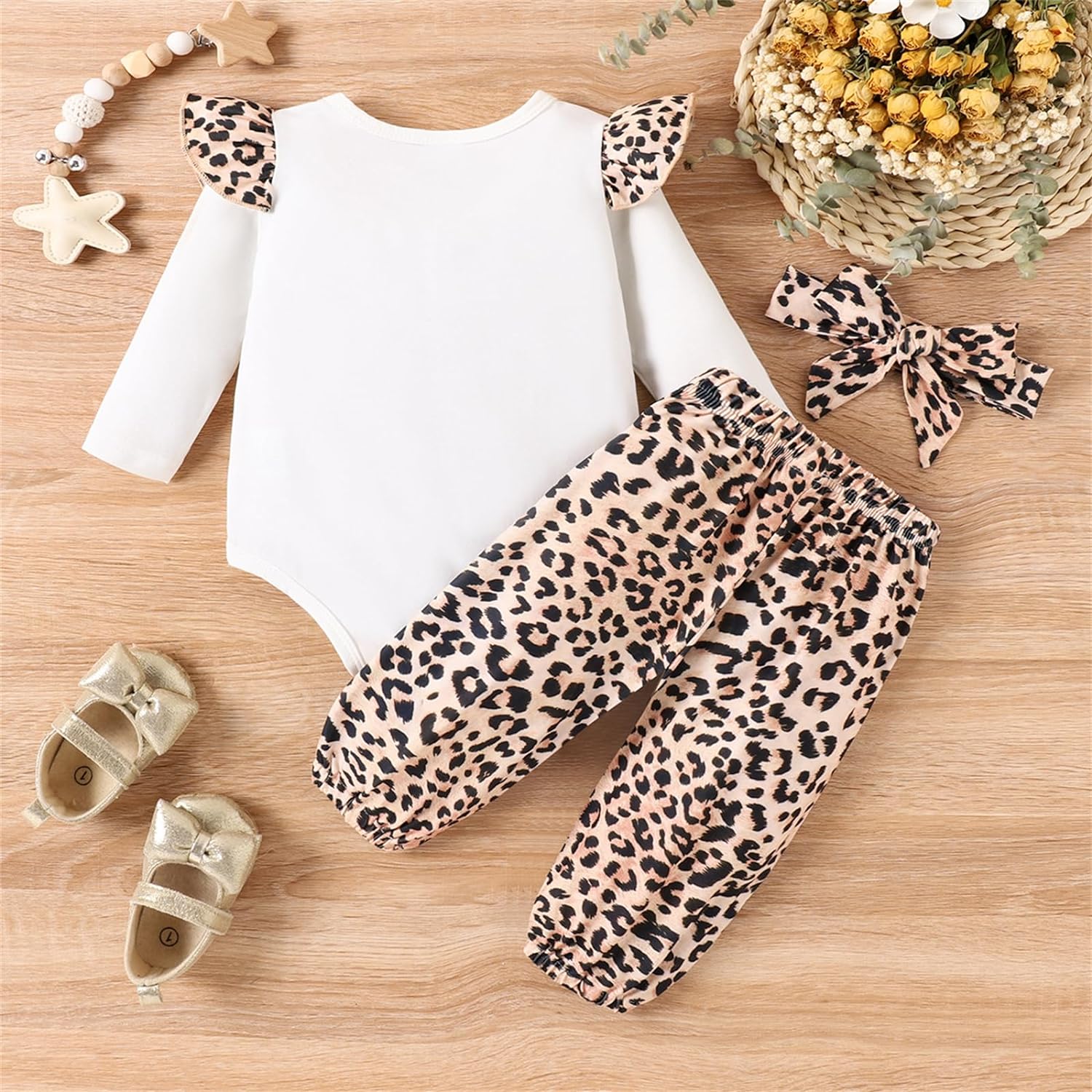 PATPAT Baby Girl Clothes Long Sleeve Outfits Set Baby Girl Trousers Set - Image 2